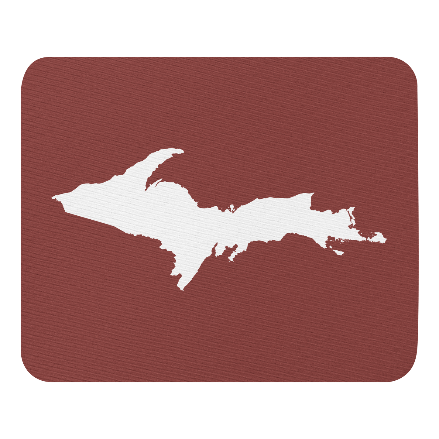 Michigan Upper Peninsula Mousepad (w/ UP Outline) | Ore Dock Red