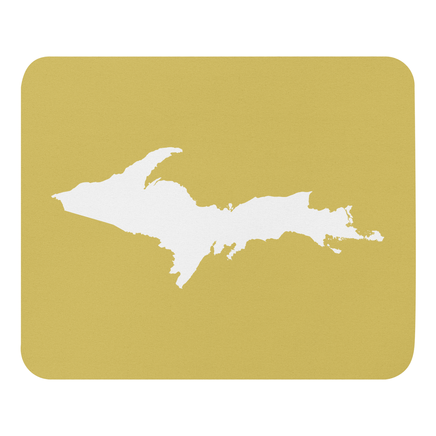 Michigan Upper Peninsula Mousepad (w/ UP Outline) | Plum Yellow