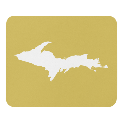 Michigan Upper Peninsula Mousepad (w/ UP Outline) | Plum Yellow