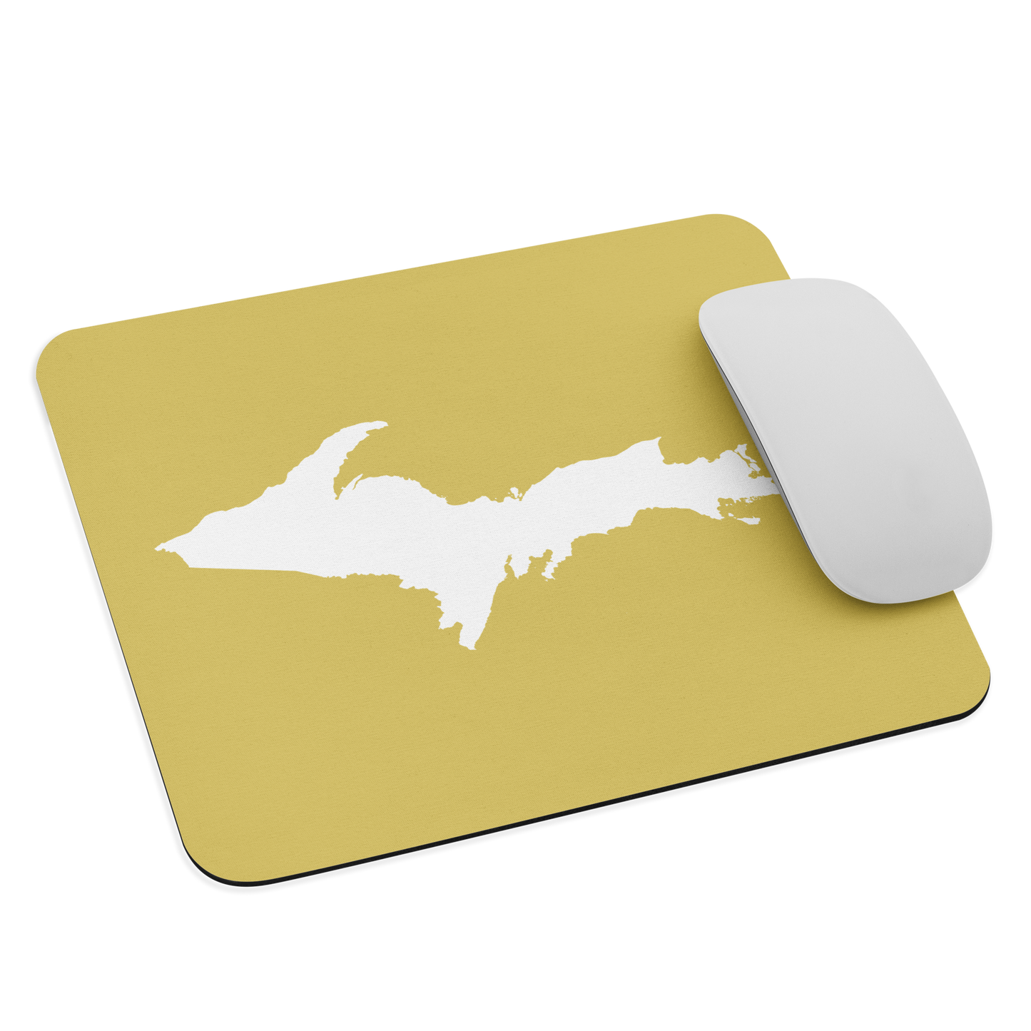 Michigan Upper Peninsula Mousepad (w/ UP Outline) | Plum Yellow