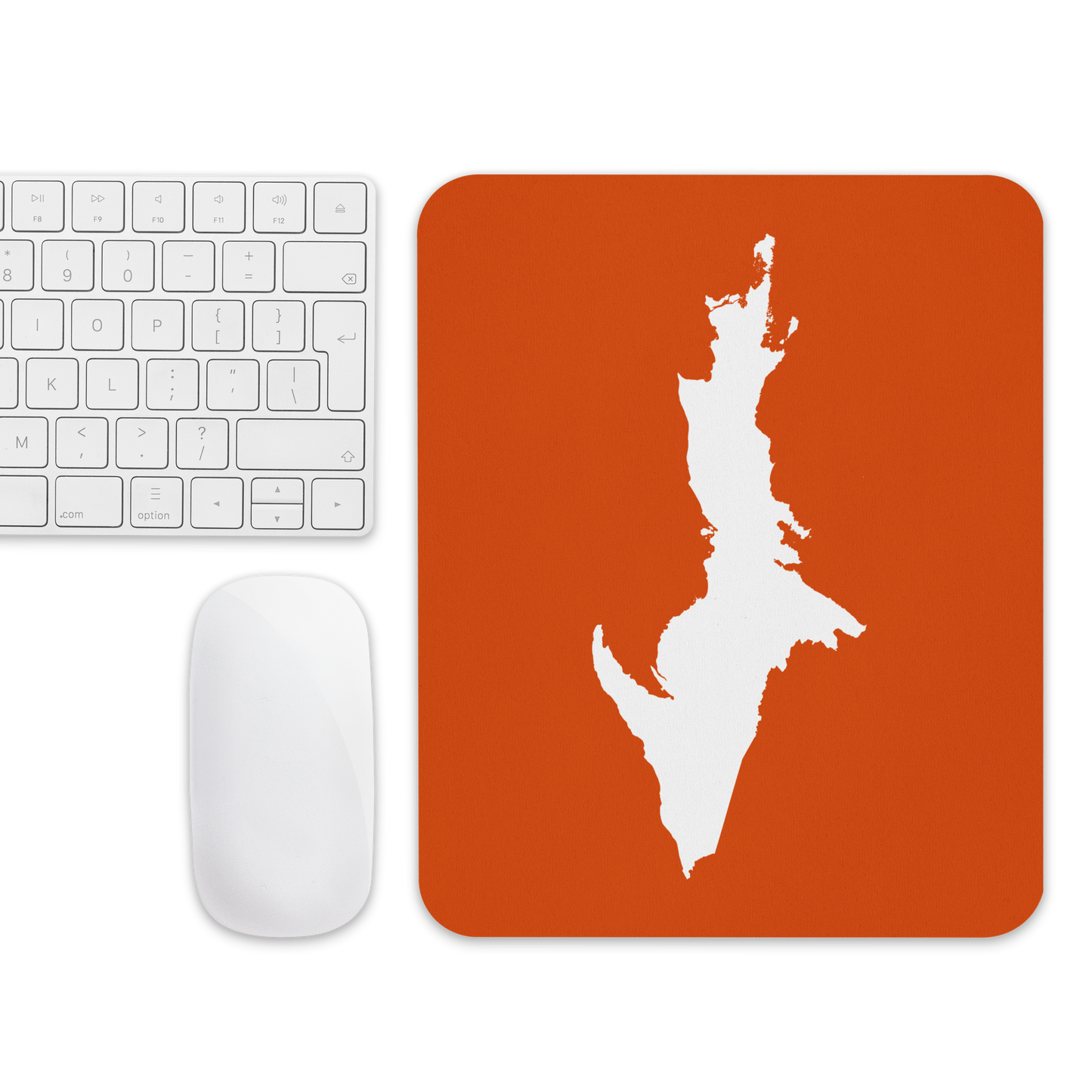 Michigan Upper Peninsula Mousepad (w/ UP Outline) | Maple Leaf Orange