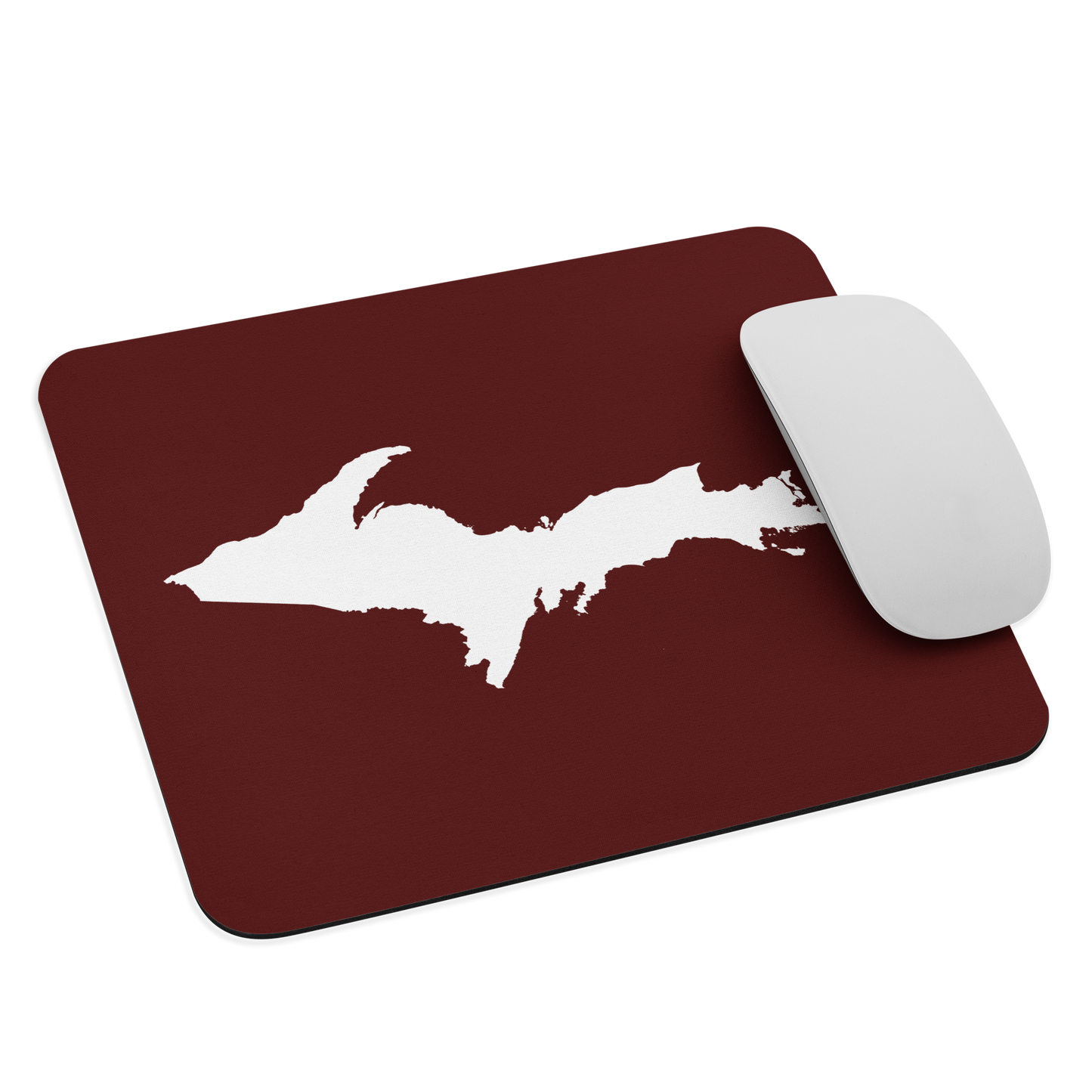 Michigan Upper Peninsula Mousepad (w/ UP Outline) | Cherrywood Color