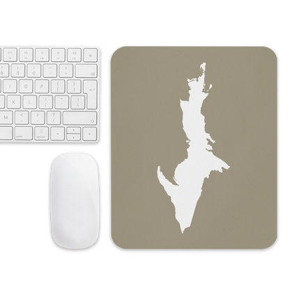 Michigan Upper Peninsula Mousepad (w/ UP Outline) | Petoskey Stone Beige