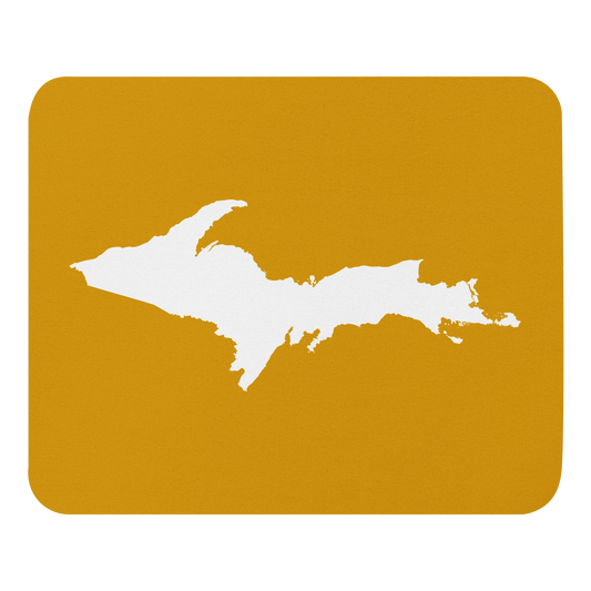 Michigan Upper Peninsula Mousepad (w/ UP Outline) | Gold