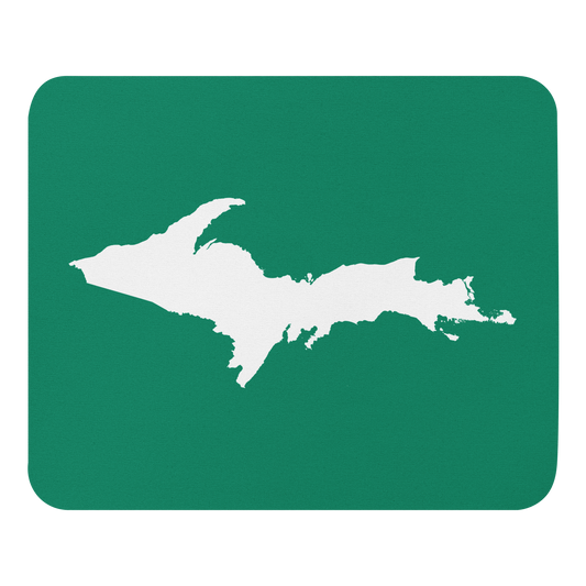 Michigan Upper Peninsula Mousepad (w/ UP Outline) | Emerald Green