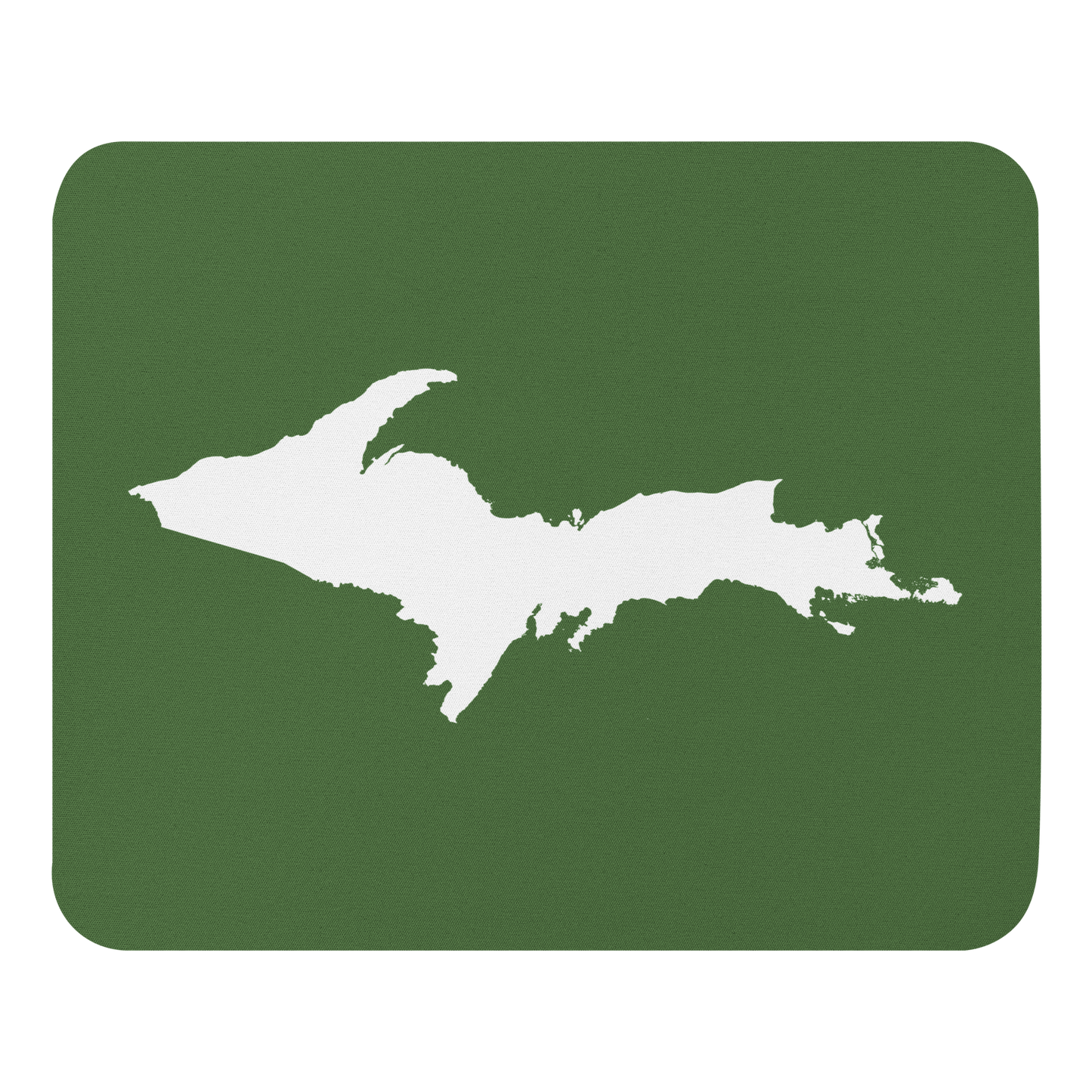 Michigan Upper Peninsula Mousepad (w/ UP Outline) | Pine Green