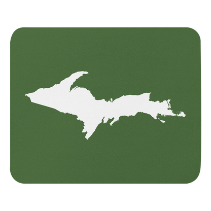 Michigan Upper Peninsula Mousepad (w/ UP Outline) | Pine Green