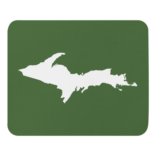 Michigan Upper Peninsula Mousepad (w/ UP Outline) | Pine Green