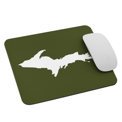 Michigan Upper Peninsula Mousepad (w/ UP Outline) | Army Green