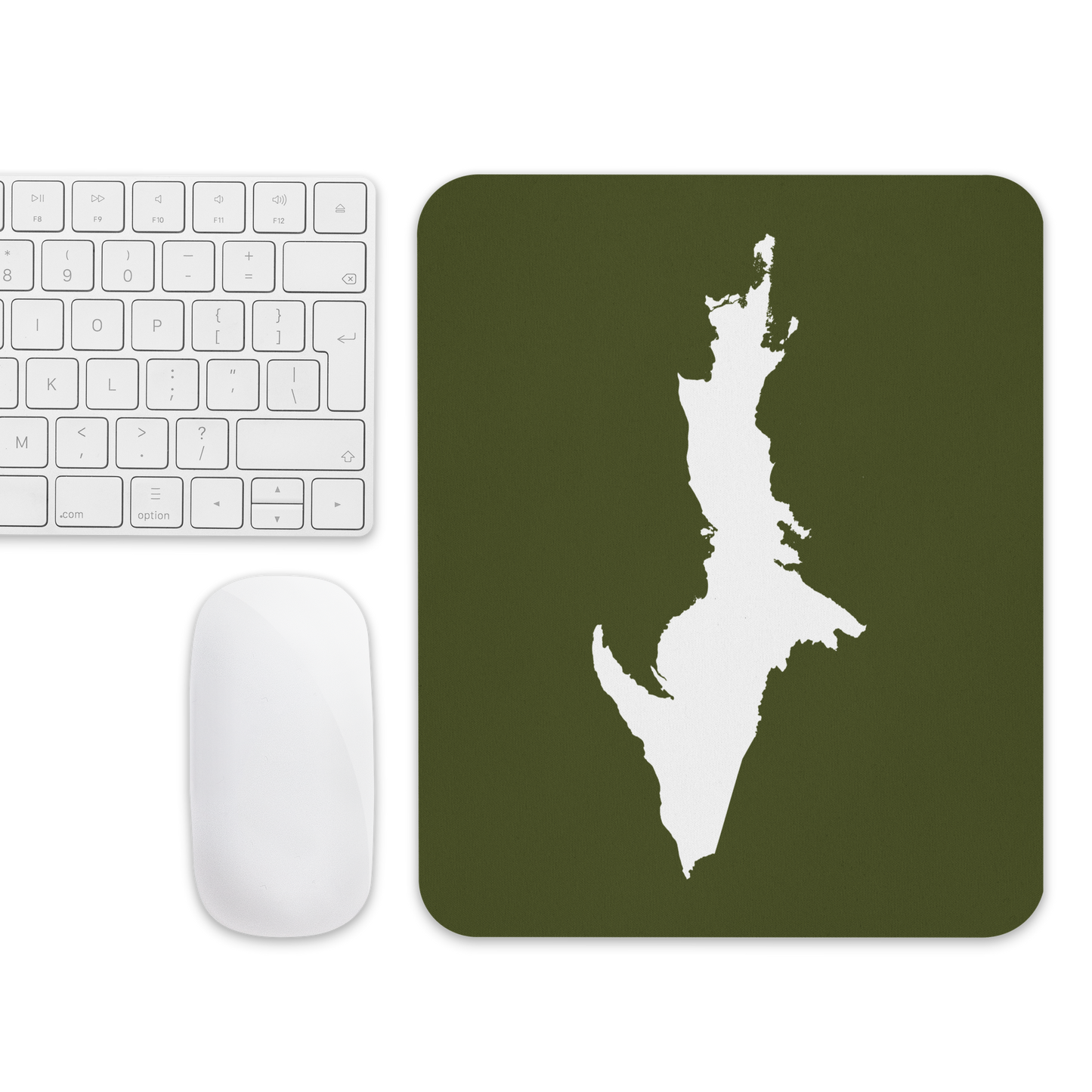 Michigan Upper Peninsula Mousepad (w/ UP Outline) | Army Green