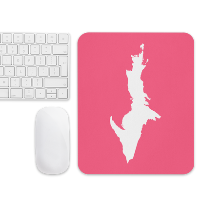 Michigan Upper Peninsula Mousepad (w/ UP Outline) | Rhodochrosite Pink