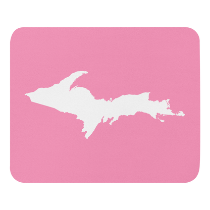 Michigan Upper Peninsula Mousepad (w/ UP Outline) | '67 Caddie Pink