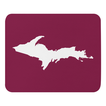 Michigan Upper Peninsula Mousepad (w/ UP Outline) | Ruby Red