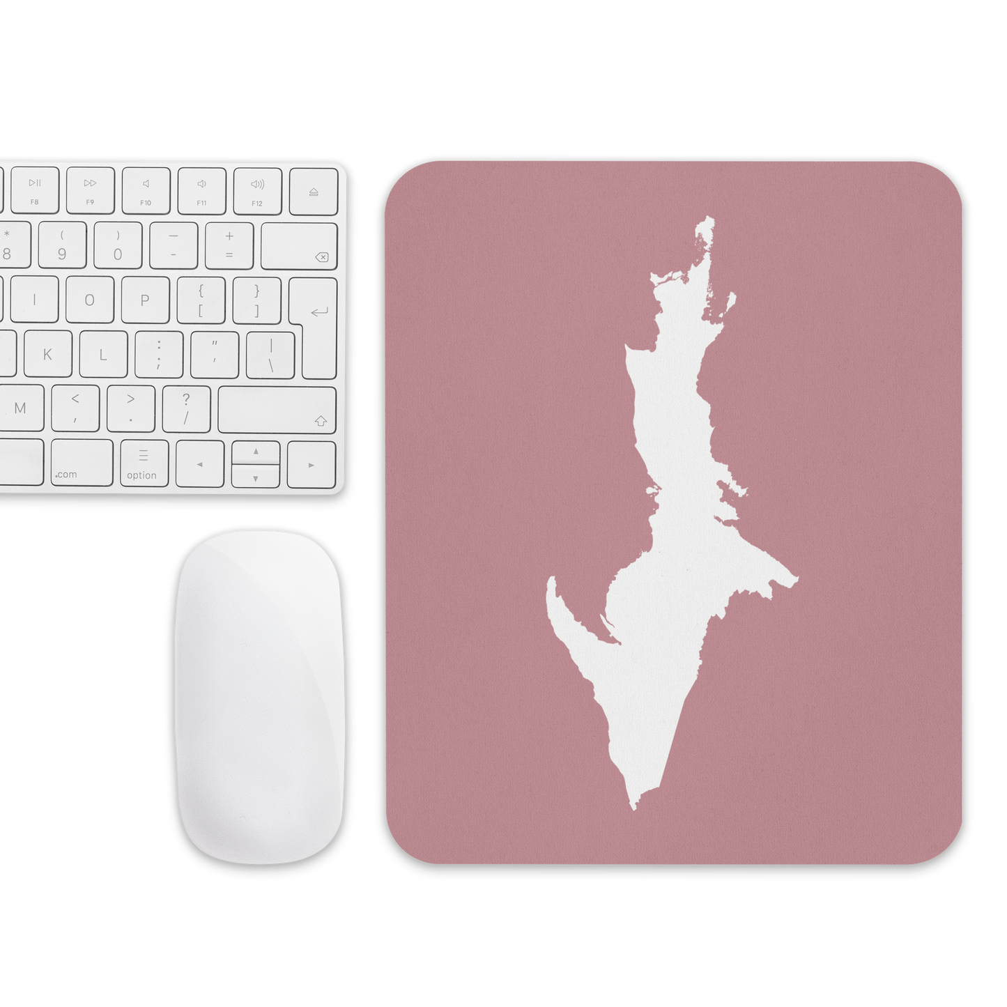 Michigan Upper Peninsula Mousepad (w/ UP Outline) | Cherry Blossom Pink