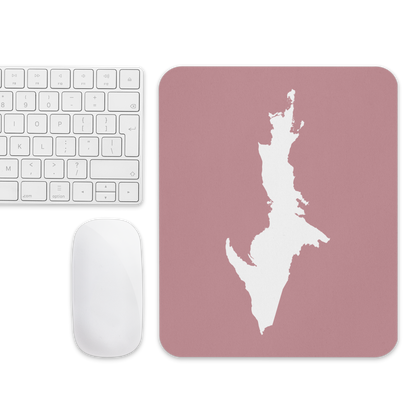 Michigan Upper Peninsula Mousepad (w/ UP Outline) | Cherry Blossom Pink