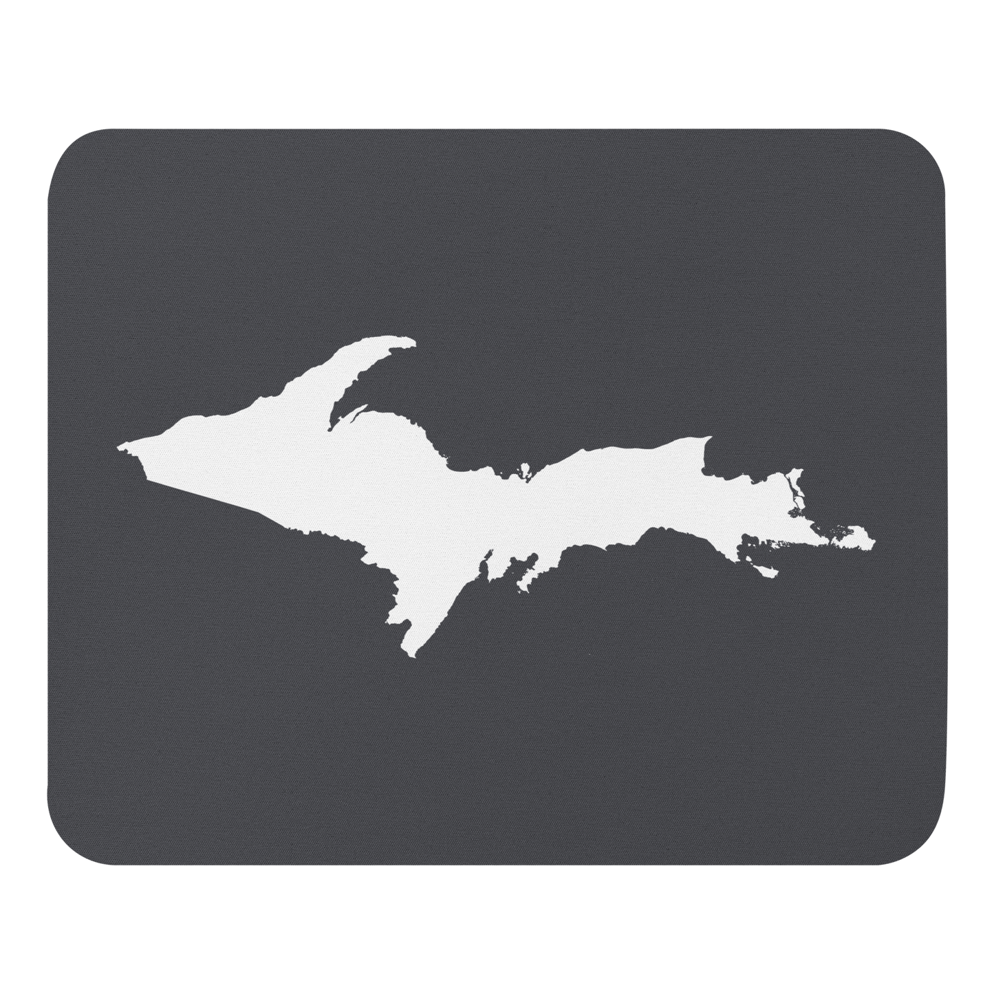 Michigan Upper Peninsula Mousepad (w/ UP Outline) | Iron Ore Grey