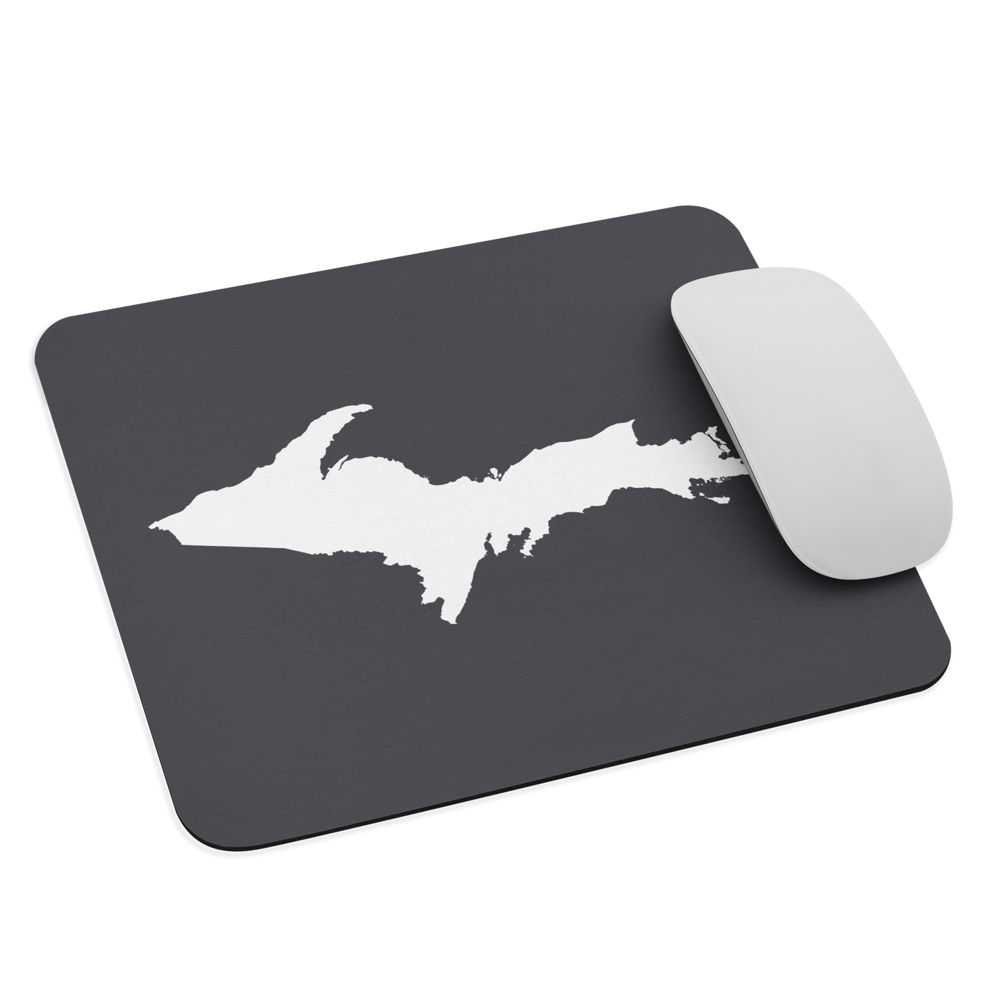 Michigan Upper Peninsula Mousepad (w/ UP Outline) | Iron Ore Grey