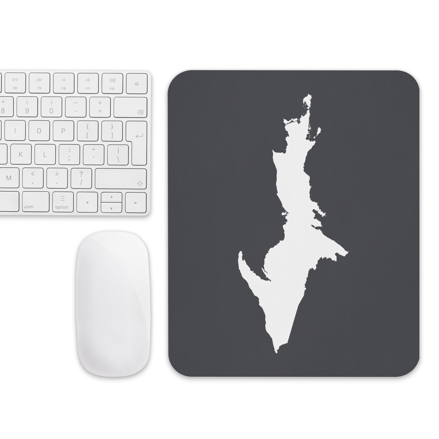 Michigan Upper Peninsula Mousepad (w/ UP Outline) | Iron Ore Grey