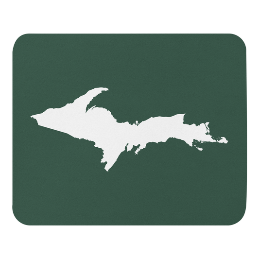 Michigan Upper Peninsula Mousepad (w/ UP Outline) | Ginger Ale Green