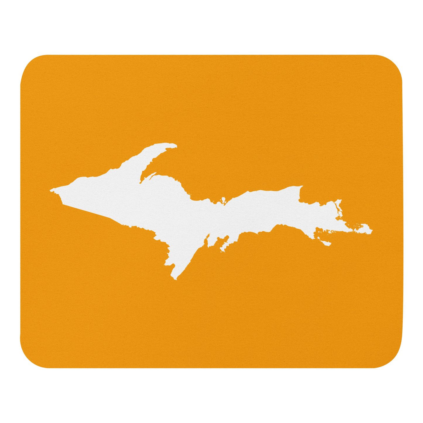 Michigan Upper Peninsula Mousepad (w/ UP Outline) | Birch Bark Orange