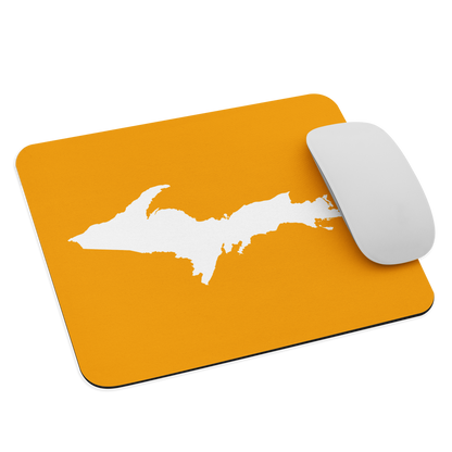 Michigan Upper Peninsula Mousepad (w/ UP Outline) | Birch Bark Orange