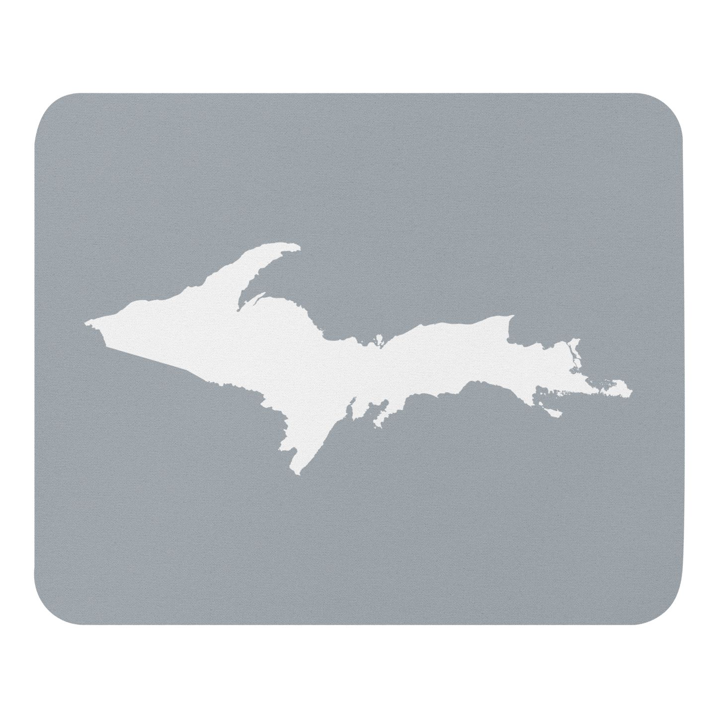 Michigan Upper Peninsula Mousepad (w/ UP Outline) | Silver