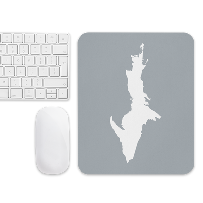 Michigan Upper Peninsula Mousepad (w/ UP Outline) | Silver