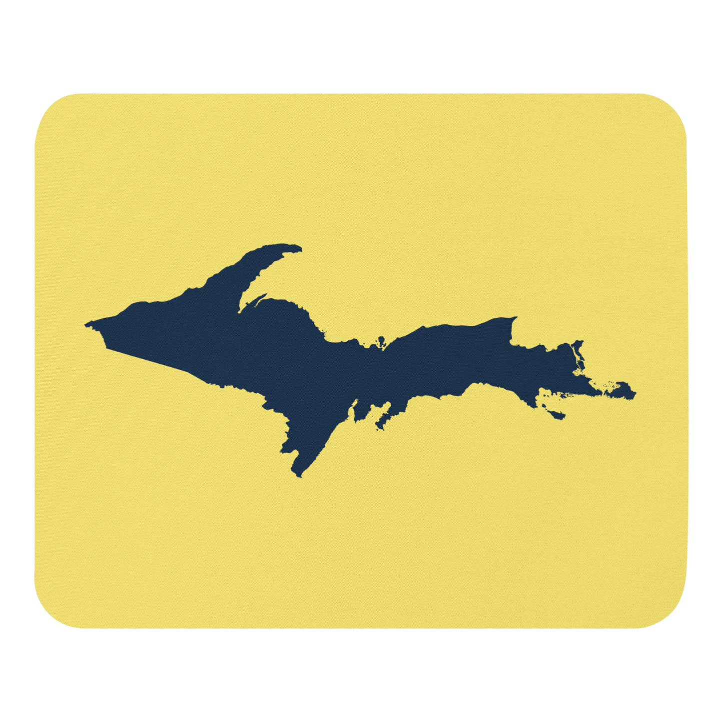 Michigan Upper Peninsula Mousepad (w/ UP Outline) | Cherry Yellow