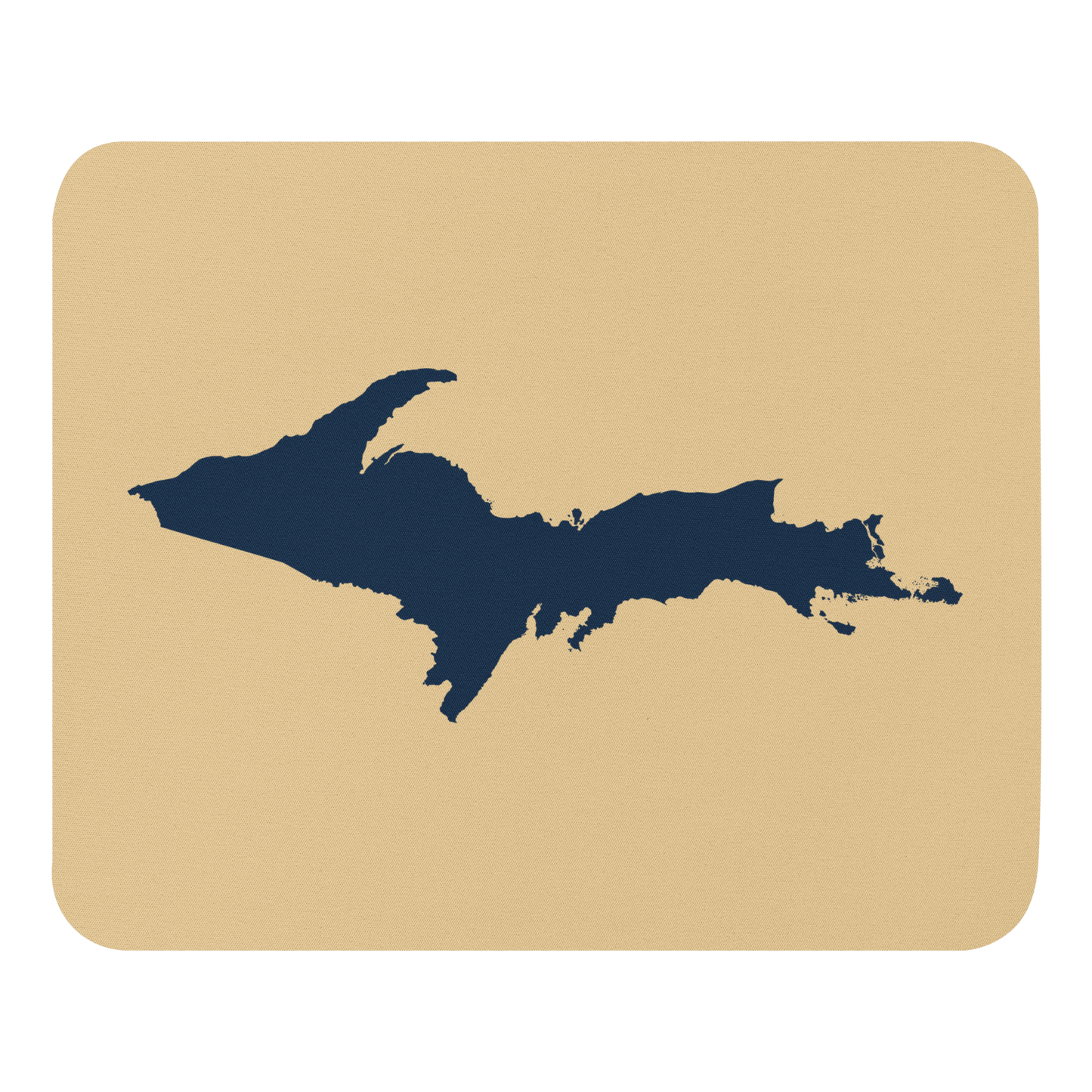 Michigan Upper Peninsula Mousepad (w/ UP Outline) | Maple Color