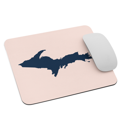 Michigan Upper Peninsula Mousepad (w/ UP Outline) | Champagne Pink