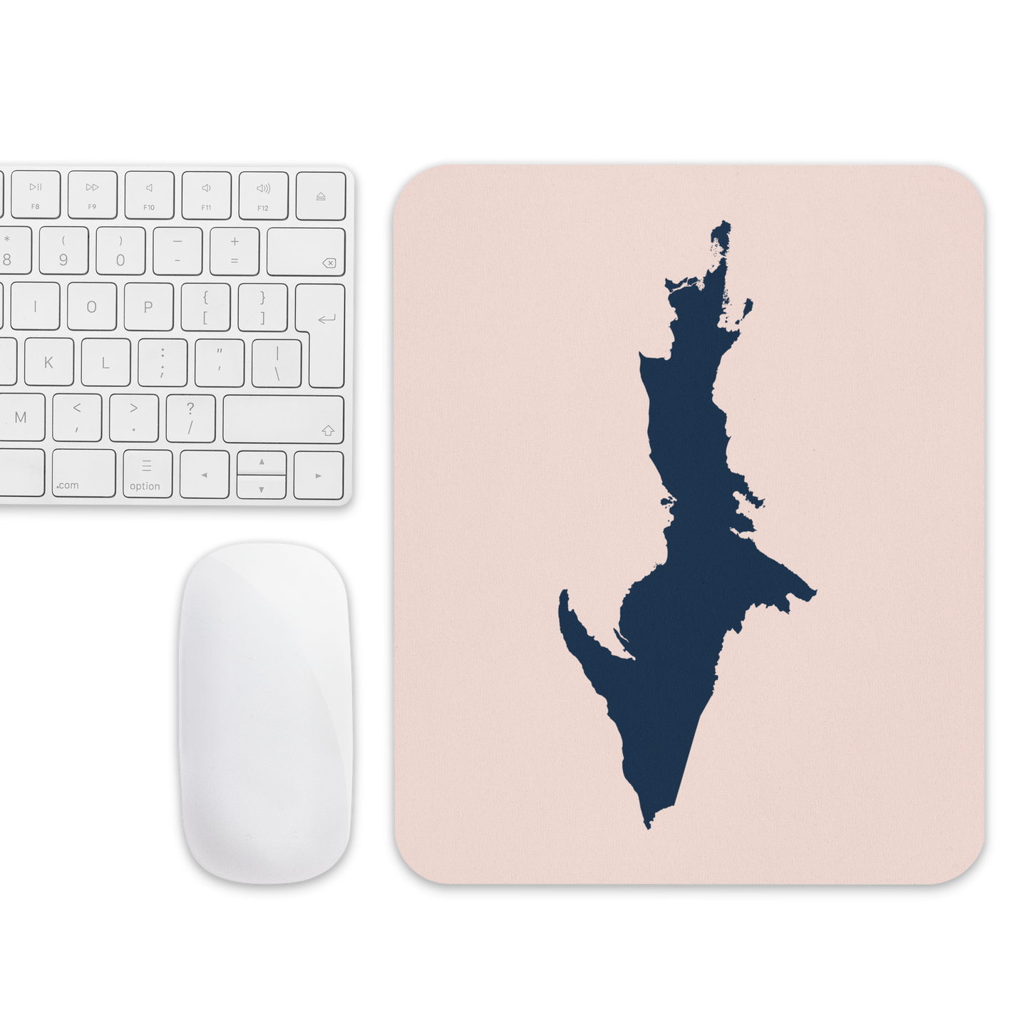 Michigan Upper Peninsula Mousepad (w/ UP Outline) | Champagne Pink