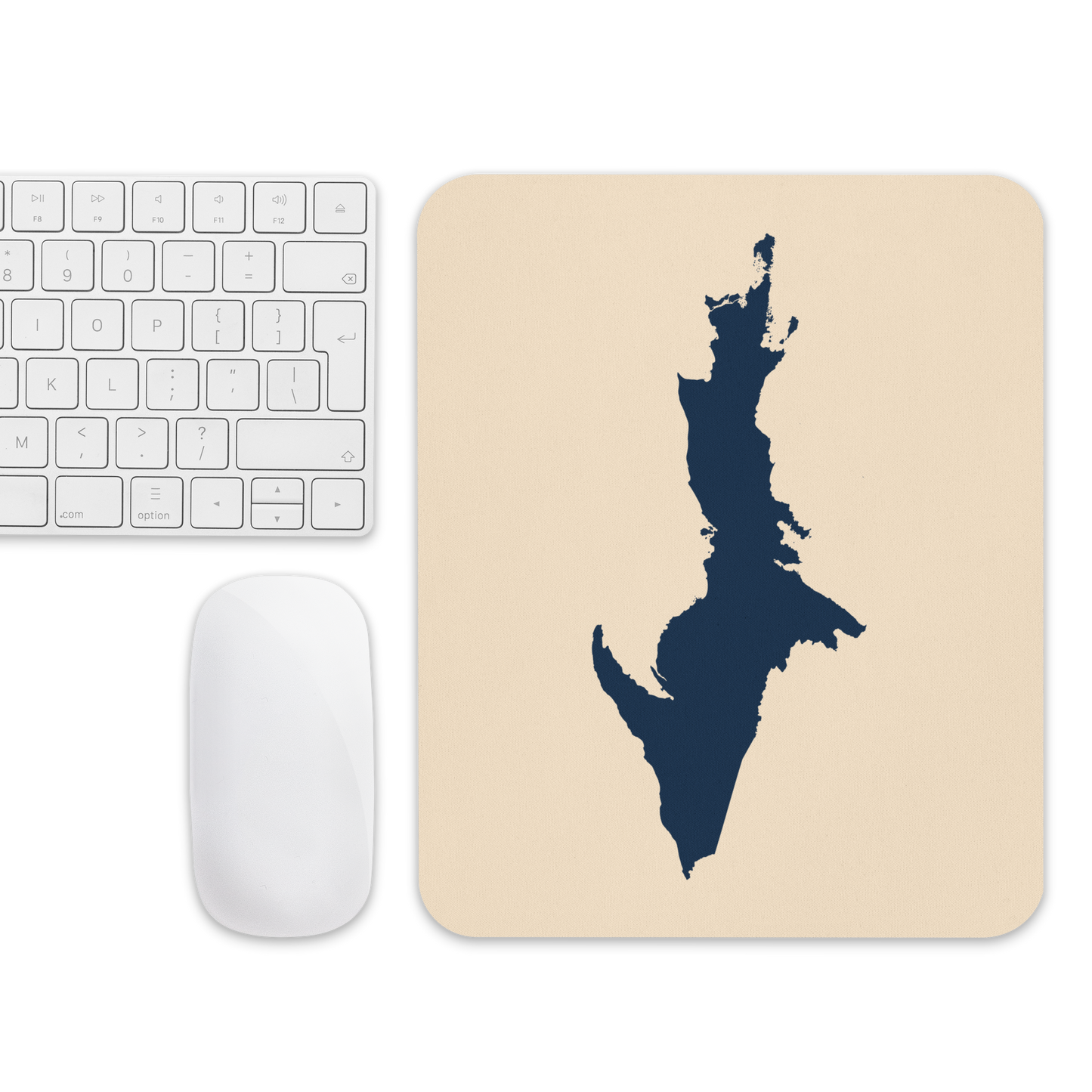 Michigan Upper Peninsula Mousepad (w/ UP Outline) | Champagne White