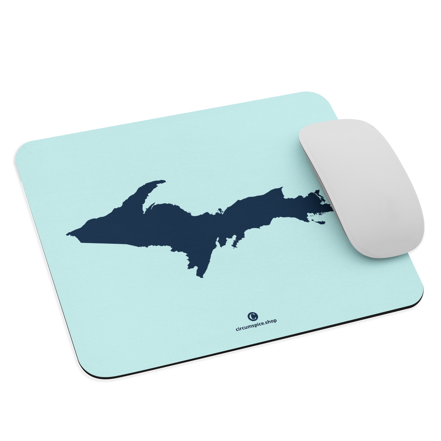 Michigan Upper Peninsula Mousepad (w/ UP Outline) | Cyan