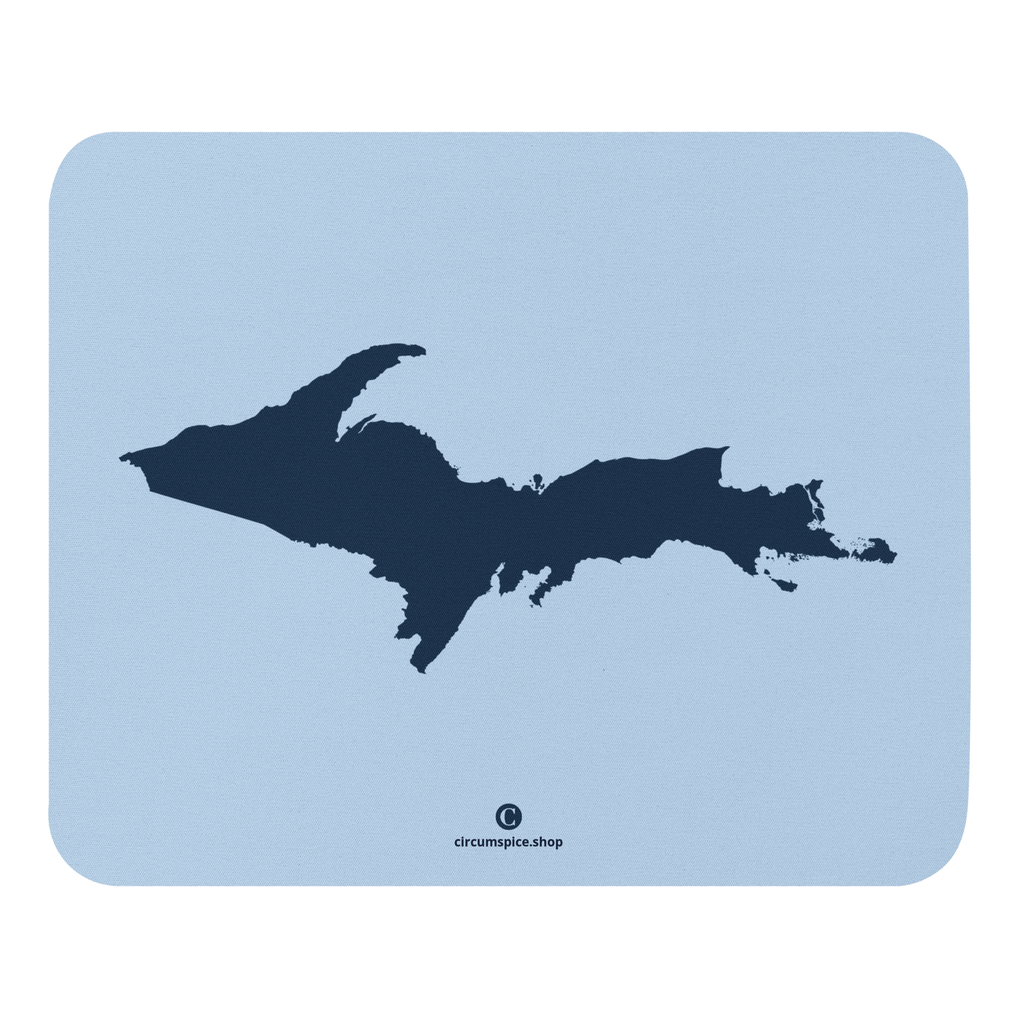 Michigan Upper Peninsula Mousepad (w/ UP Outline) | Light Blue