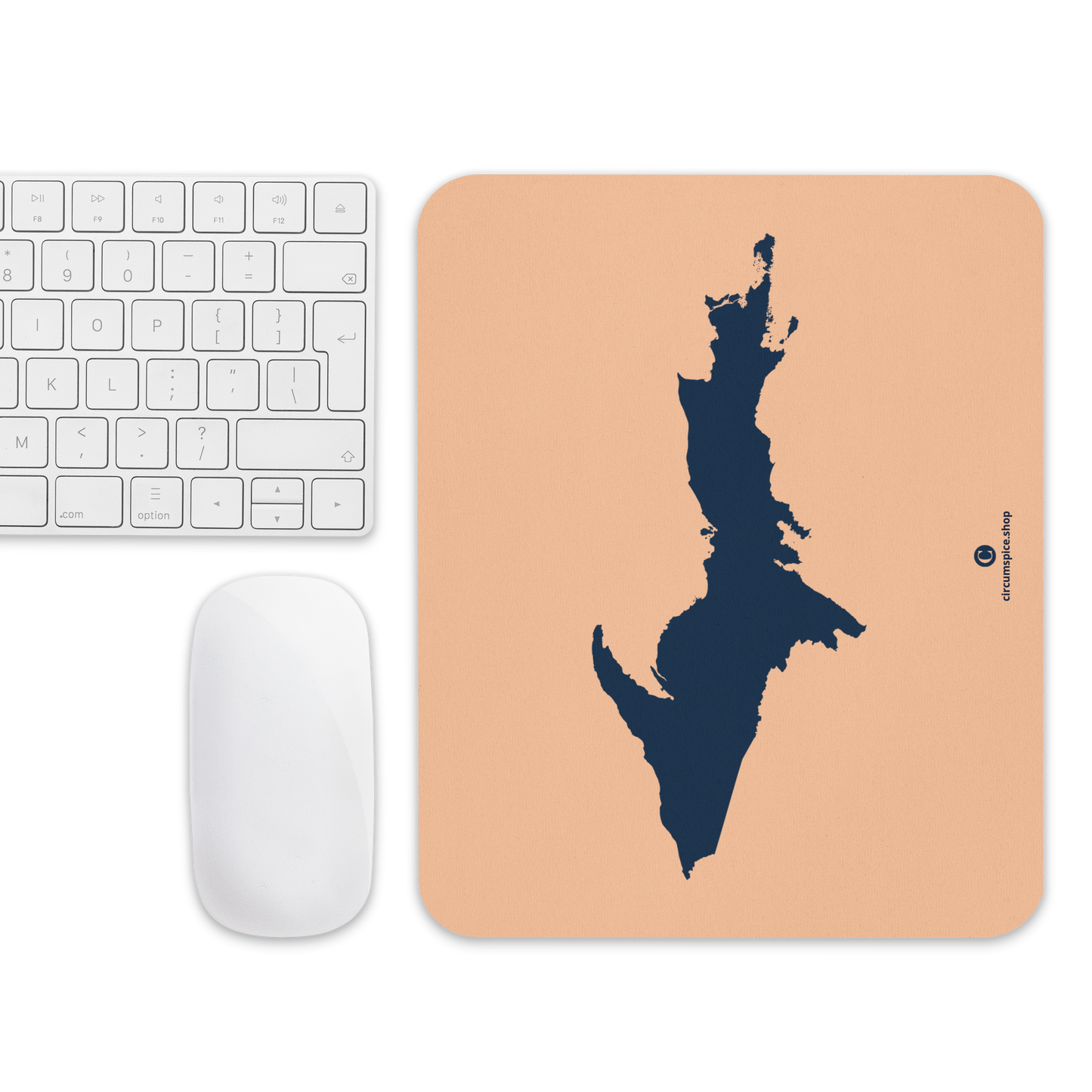 Michigan Upper Peninsula Mousepad (w/ UP Outline) | Peach