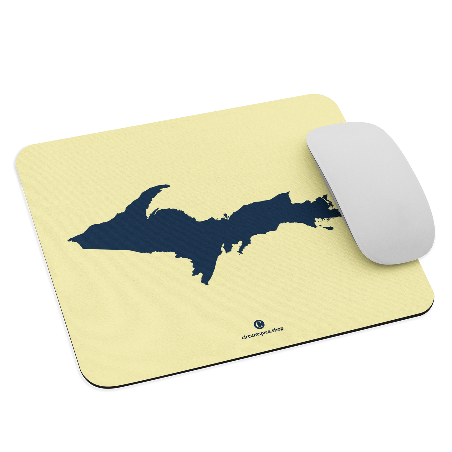 Michigan Upper Peninsula Mousepad (w/ UP Outline) | Canary Yellow