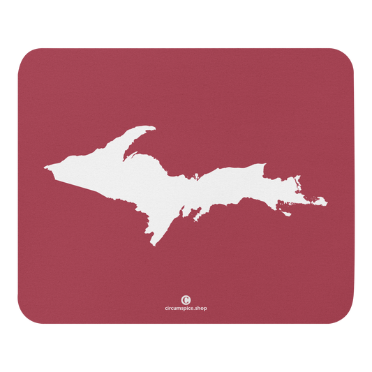 Michigan Upper Peninsula Mousepad (w/ UP Outline) | Popstar Pink