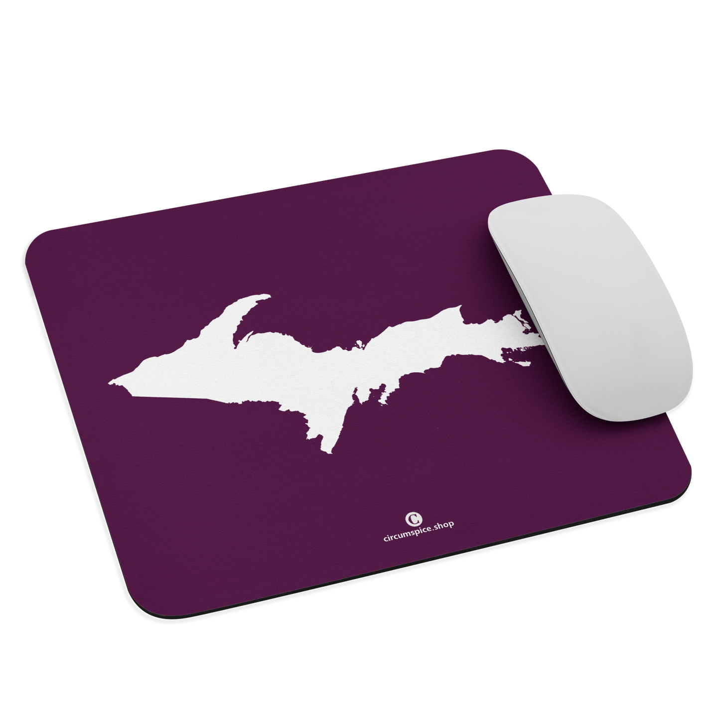 Michigan Upper Peninsula Mousepad (w/ UP Outline) | Tyrian Purple