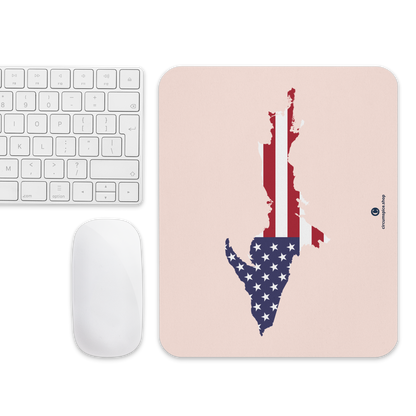 Michigan Upper Peninsula Mousepad (w/ UP Outline) | Champagne Pink