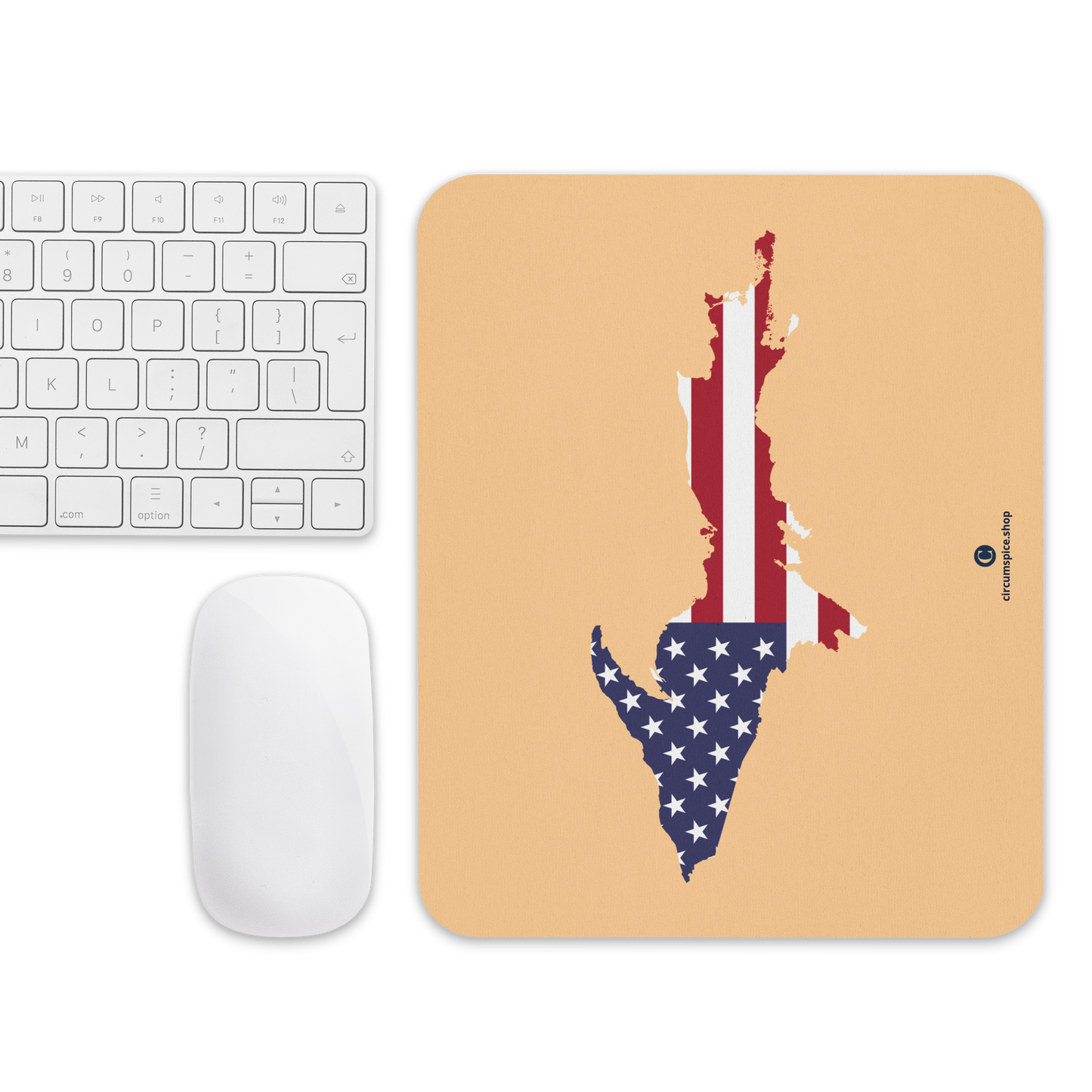 Michigan Upper Peninsula Mousepad (w/ UP Outline) | Pale Apricot