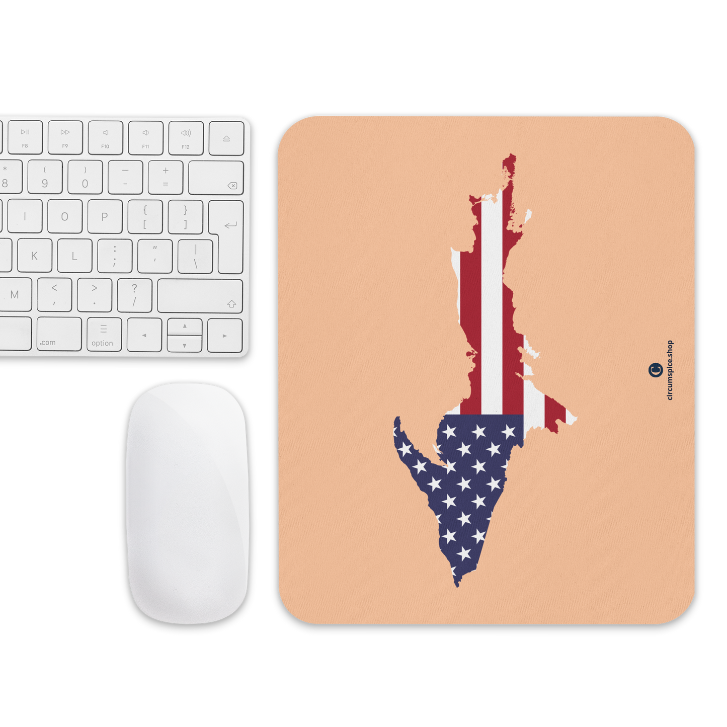 Michigan Upper Peninsula Mousepad (w/ UP Outline) | Peach