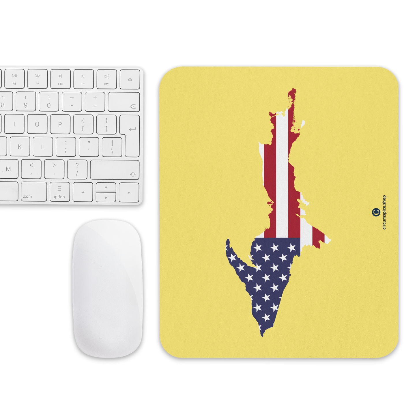 Michigan Upper Peninsula Mousepad (w/ UP Outline) | Cherry Yellow