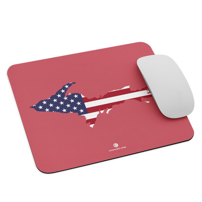 Michigan Upper Peninsula Mousepad (w/ UP Outline) | Watermelon Pink