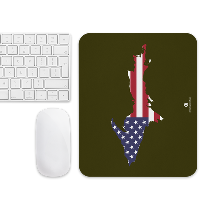 Michigan Upper Peninsula Mousepad (w/ UP Outline) | Military Green