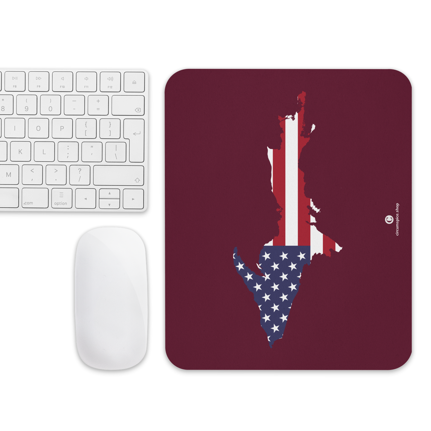 Michigan Upper Peninsula Mousepad (w/ UP Outline) | Old Mission Burgundy