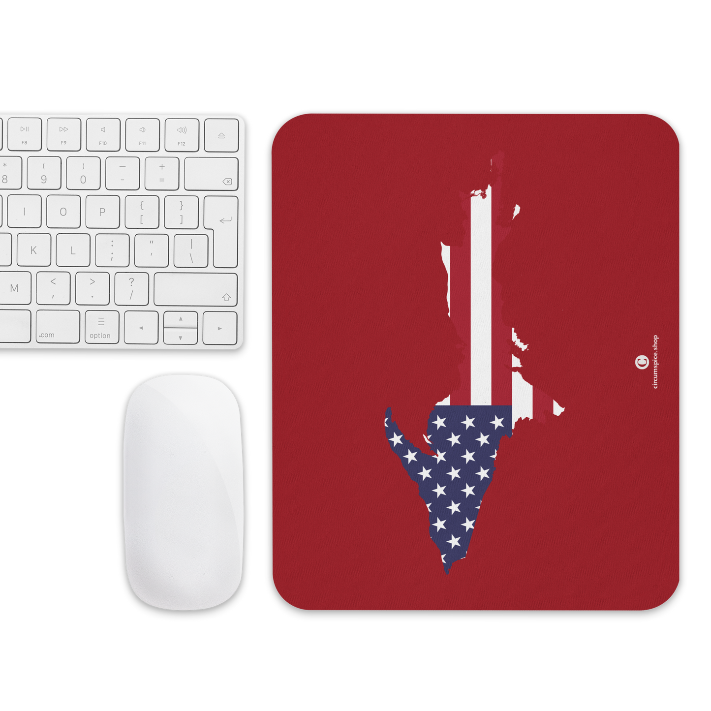 Michigan Upper Peninsula Mousepad (w/ UP Outline) | Thimbleberry Red