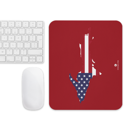 Michigan Upper Peninsula Mousepad (w/ UP Outline) | Thimbleberry Red