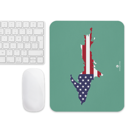 Michigan Upper Peninsula Mousepad (w/ UP Outline) | Metallic Mint Green