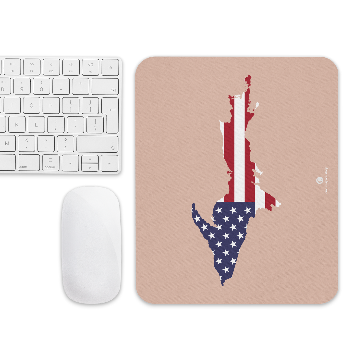 Michigan Upper Peninsula Mousepad (w/ UP Outline) | Rose Gold