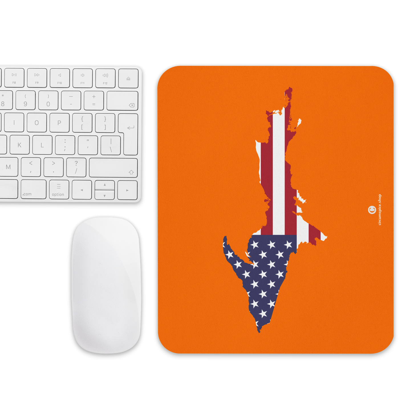 Michigan Upper Peninsula Mousepad (w/ UP Outline) | Safety Orange